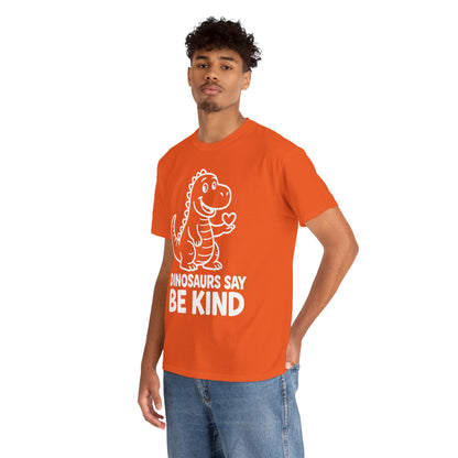 Dinosaurs Say Be Kind Unity Day Anti-Bullying Awareness Unisex T-shirt | TEEZOCA be kind dinosaur Unity Day awareness Unisex T-shirt