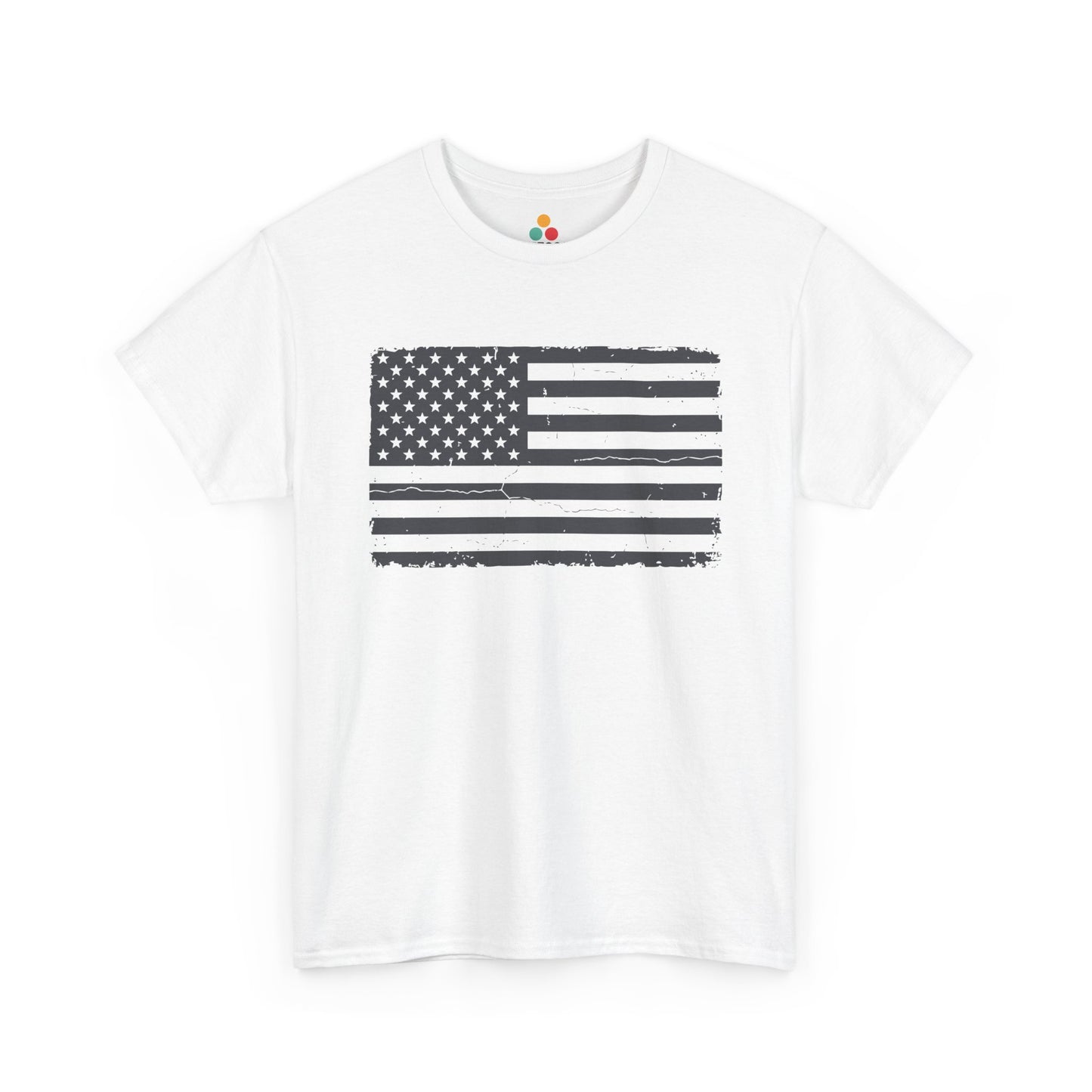 Distressed American Flag white T-Shirt – Vintage Patriotic Gift for Men and Women | TEEZOCA 