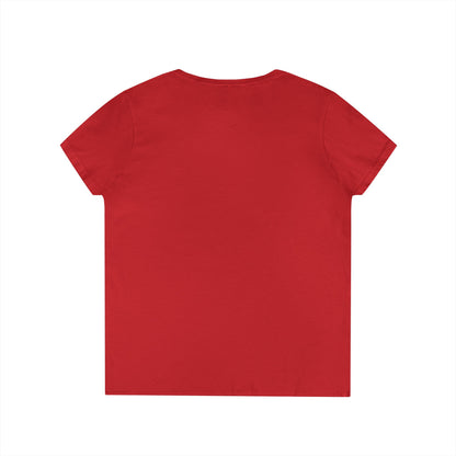 Dog Mom AF Bold Paw Graphic V-Neck T-Shirt for Women | TEEZOCA 