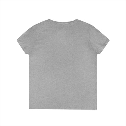 Dog Mom AF Bold Paw Graphic V-Neck T-Shirt for Women | TEEZOCA 