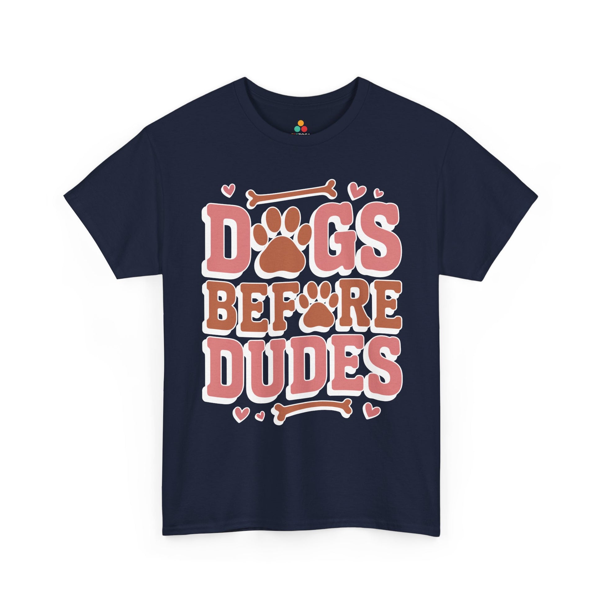 Dogs Before Dudes Unisex T-shirt Cute Paw Lover Gift | TEEZOCA 