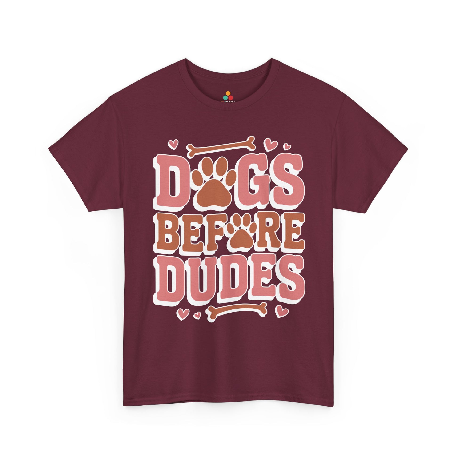 Dogs Before Dudes Unisex T-shirt Cute Paw Lover Gift | TEEZOCA 