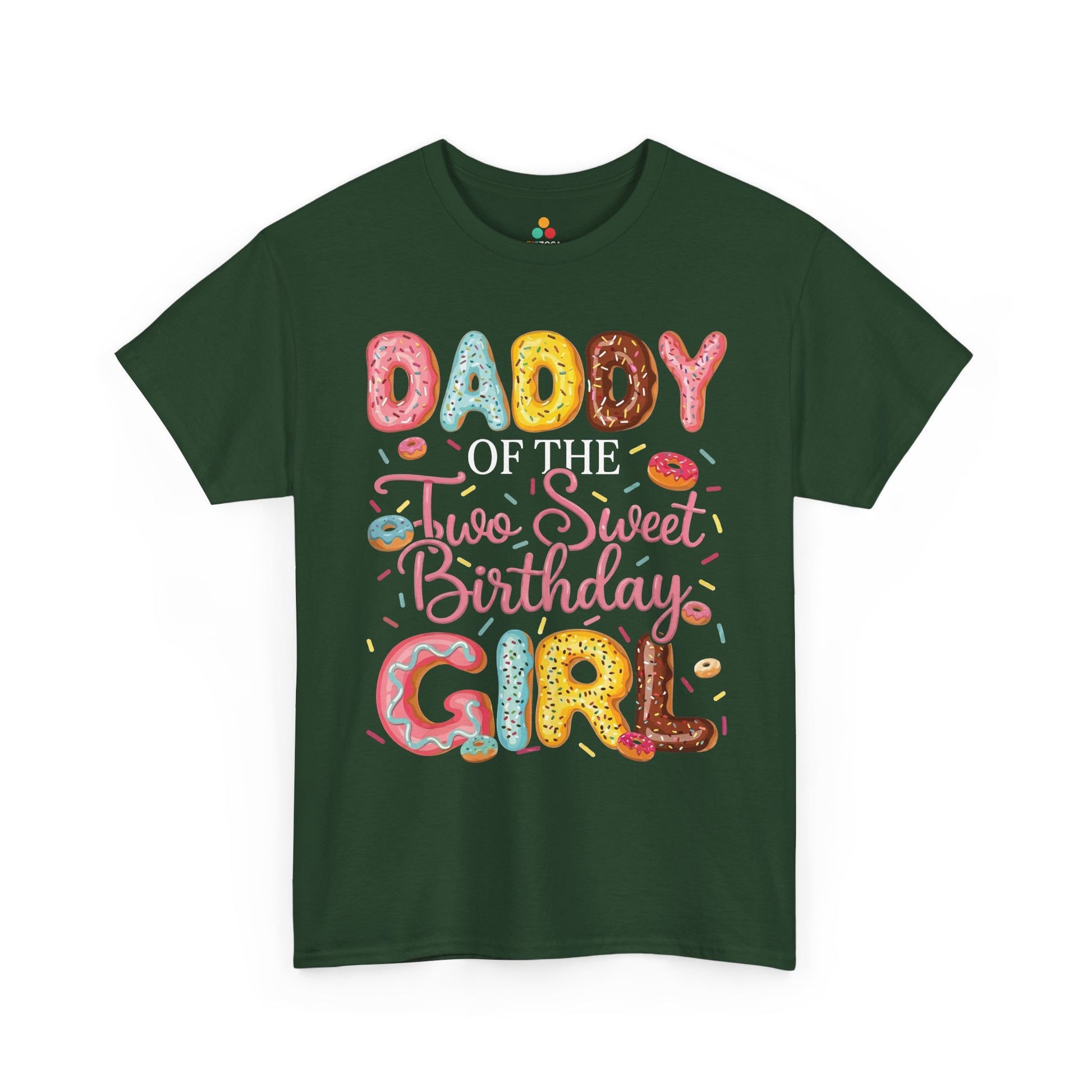 Daddy of the Two Sweet Birthday Girl Donut Unisex T-shirt | TEEZOCA 