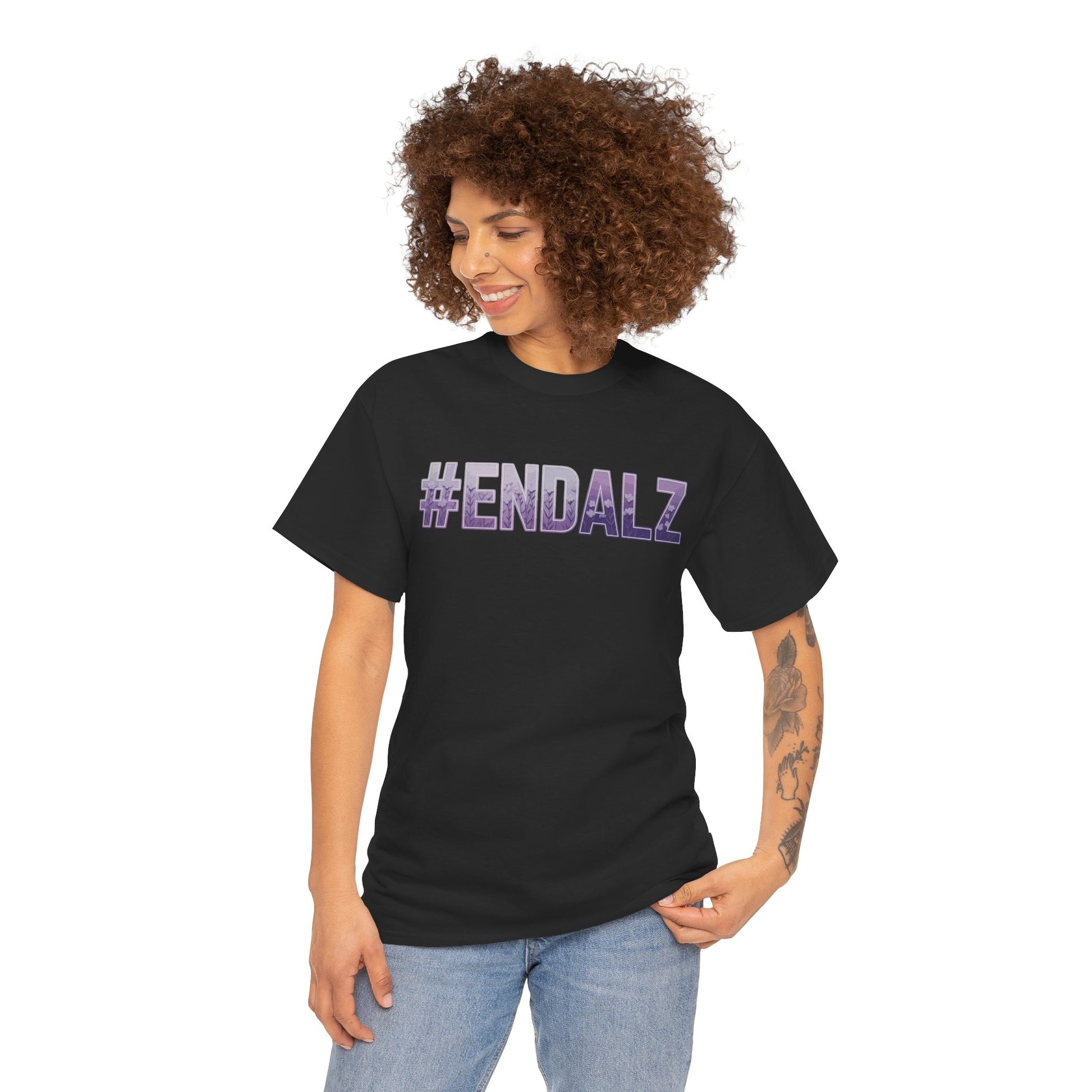 ENDALZ Alzheimer Awareness Hashtag Unisex T-shirt | TEEZOCA 
