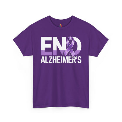 END Alzheimer’s Unisex T-shirt – Purple Ribbon Awareness | TEEZOCA 