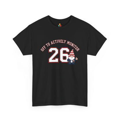 Elementary teacher outfit by TEEZOCA with Off to Actively Monitor text, gnome character, and bold class of 2026 style numbers.
