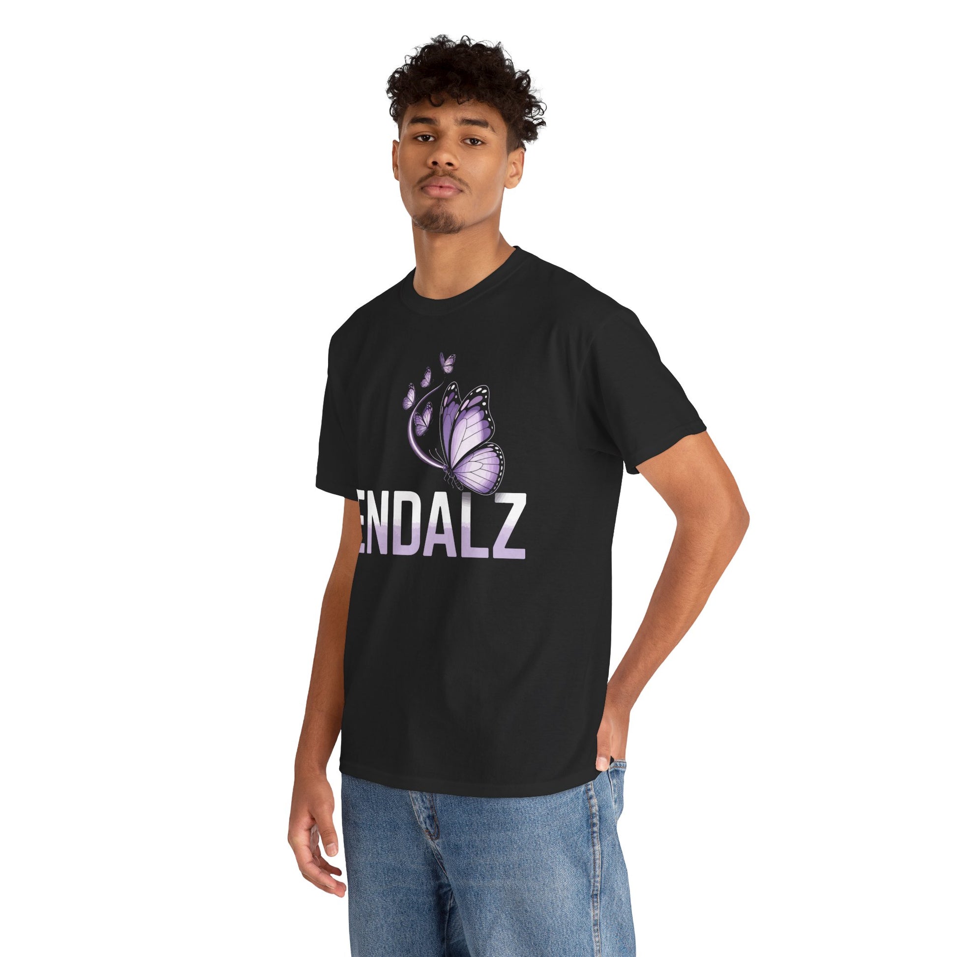 End ALZ Unisex T-shirt Purple Butterfly Alzheimer's Awareness Design | TEEZOCA 
