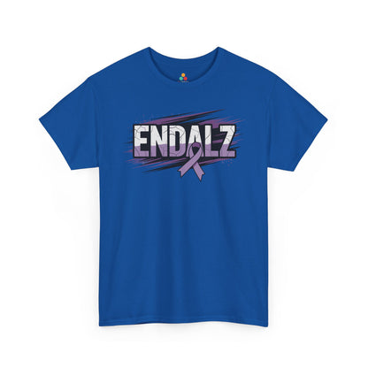 End ALZ Unisex T-shirt Purple Ribbon Alzheimer’s Awareness Graphic | TEEZOCA 