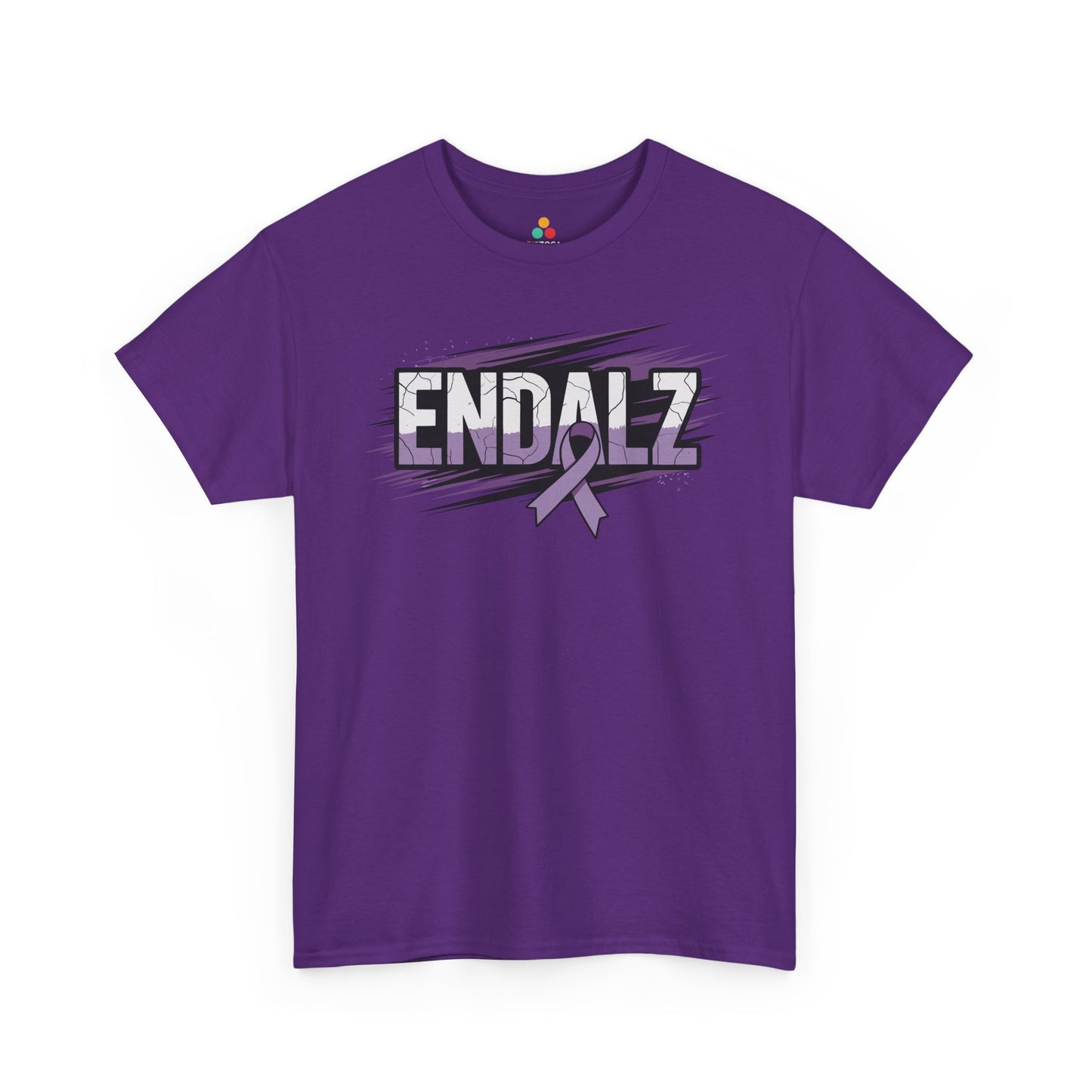 End ALZ Unisex T-shirt Purple Ribbon Alzheimer’s Awareness Graphic | TEEZOCA 