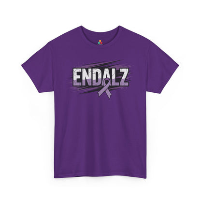 End ALZ Unisex T-shirt Purple Ribbon Alzheimer’s Awareness Graphic | TEEZOCA 