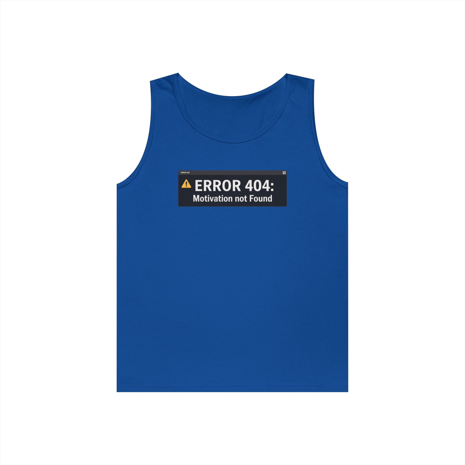 Error 404 Motivation Not Found Unisex Tank Top for Funny Gym Streetwear | TEEZOCA 