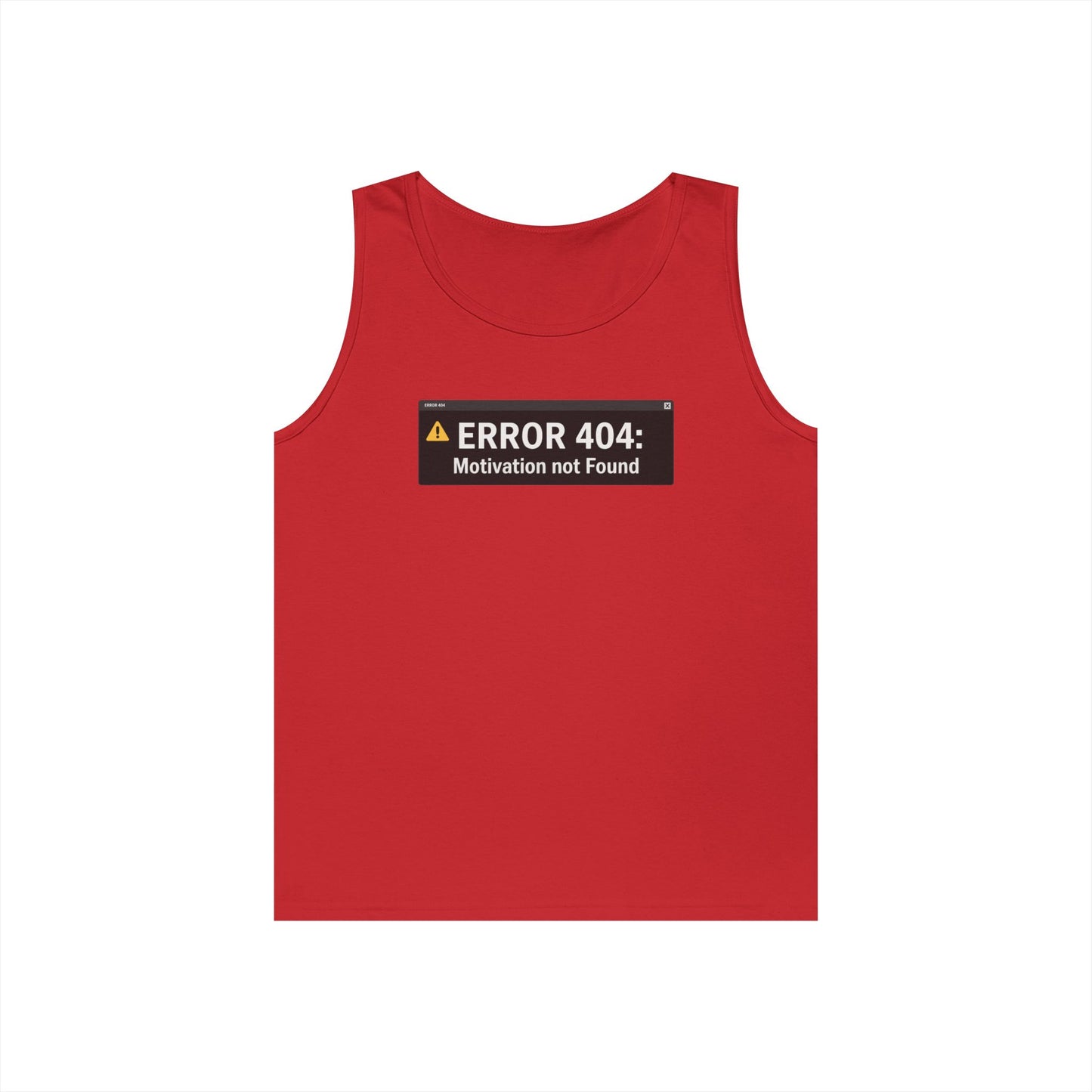 Error 404 Motivation Not Found Unisex Tank Top for Funny Gym Streetwear | TEEZOCA 