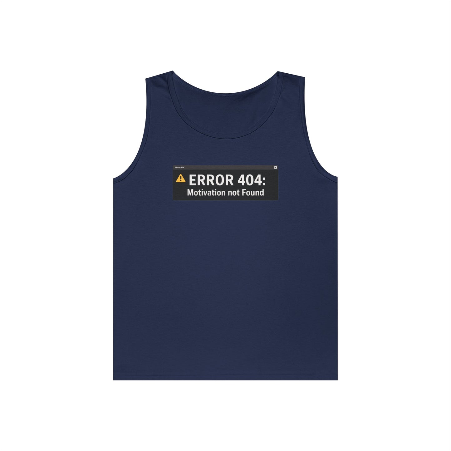 Error 404 Motivation Not Found Unisex Tank Top for Funny Gym Streetwear | TEEZOCA 
