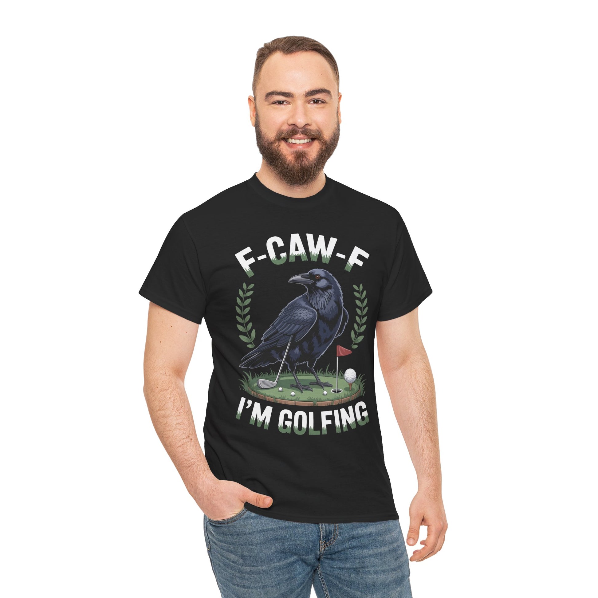 F-Caw-F I'm Golfing Funny Crow Unisex T-shirt | TEEZOCA 