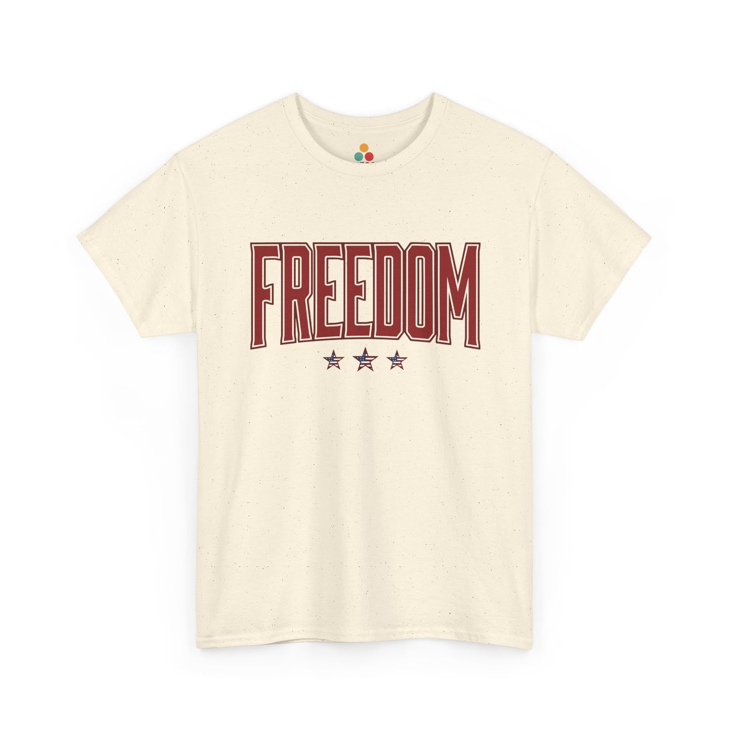 FREEDOM Patriotic cream ivory T-Shirt – 4th of July Vintage USA Gift Tee | TEEZOCA 