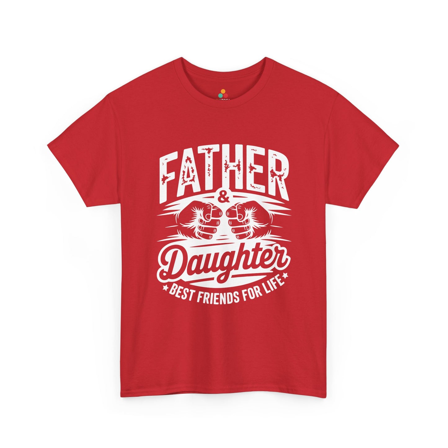 Father & Daughter Best Friends For Life Fist Bump T-Shirt – Father's Day Gift for Dad | TEEZOCA Unisex T-shirt with Funny Father Daughter T Shirt design, fist bump artwork, bold lettering, and Best Friends For Life message.