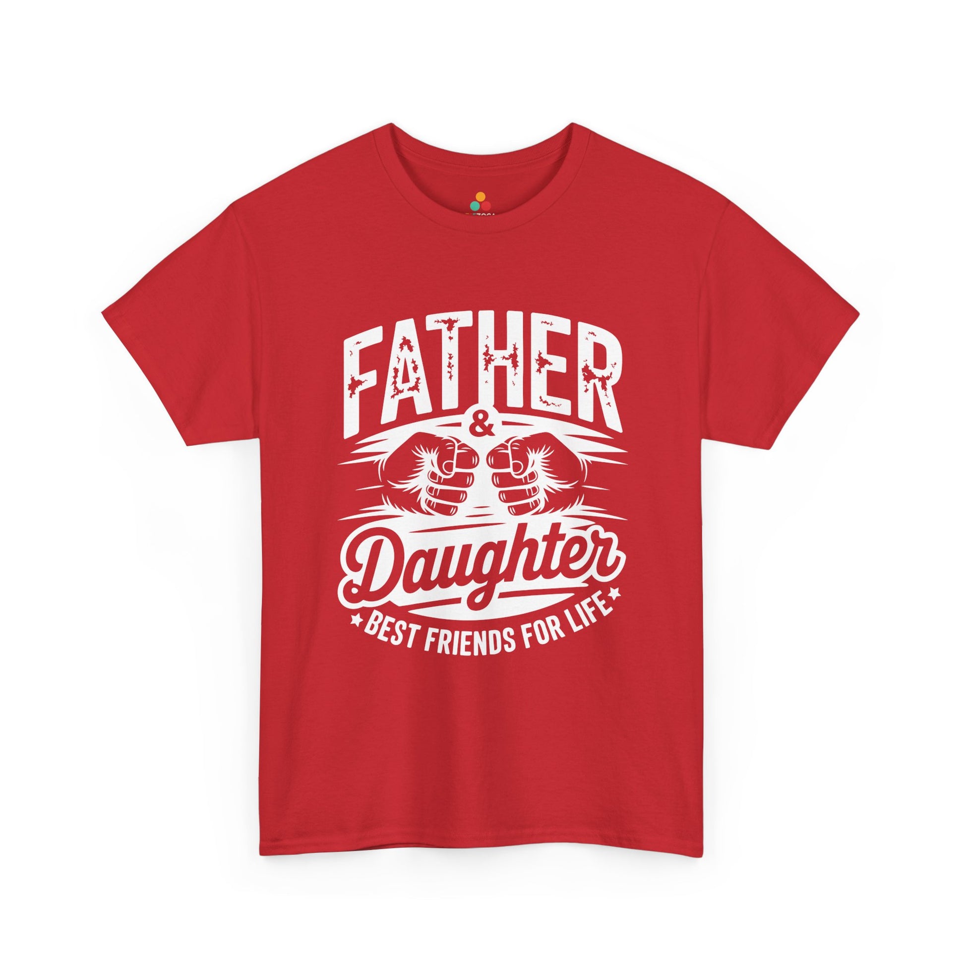 Father & Daughter Best Friends For Life Fist Bump T-Shirt – Father's Day Gift for Dad | TEEZOCA Unisex T-shirt with Funny Father Daughter T Shirt design, fist bump artwork, bold lettering, and Best Friends For Life message.