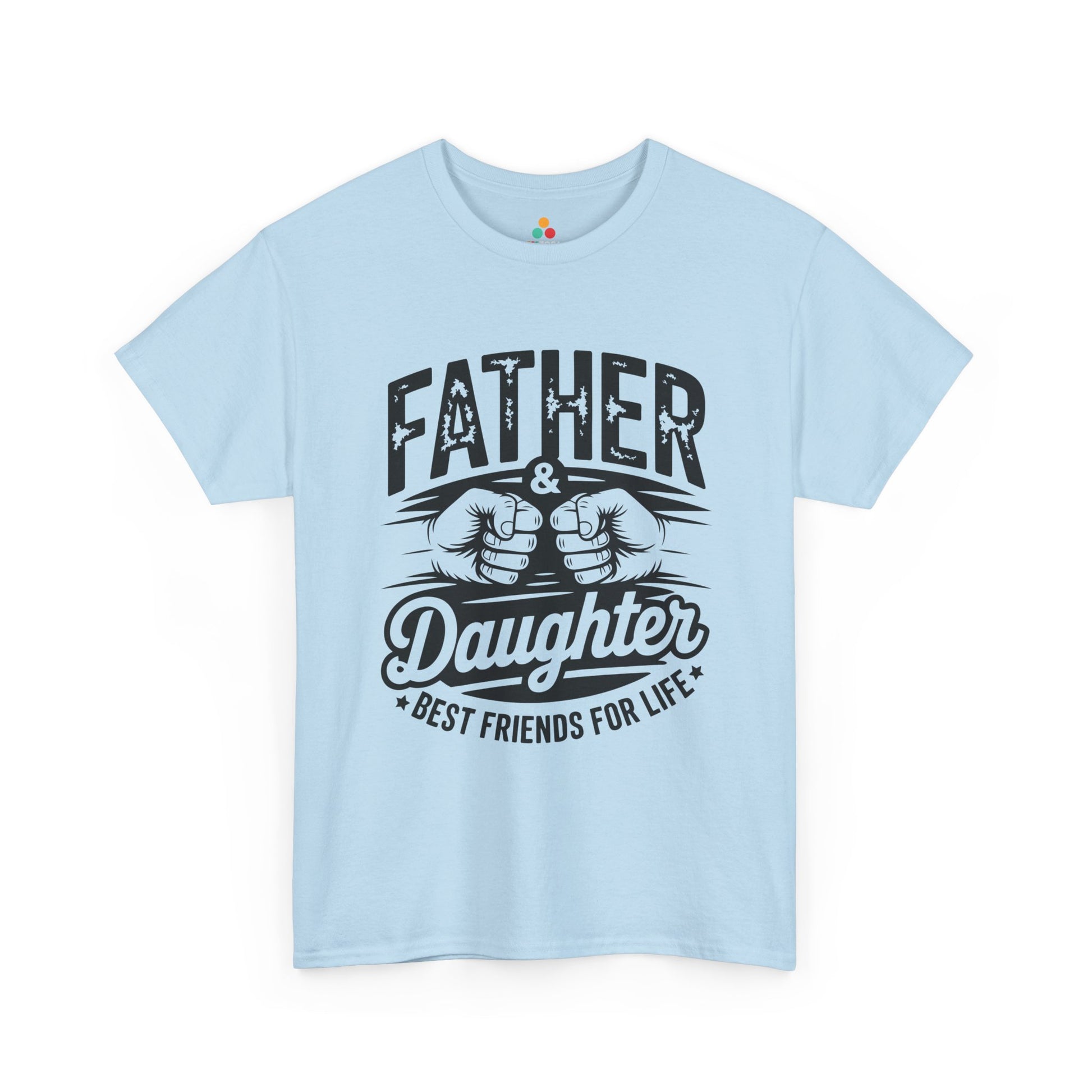 Father daughter shirt by TEEZOCA with bold fist bump design and Best Friends For Life dad gift message.
