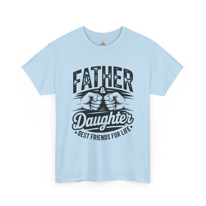 Father daughter shirt by TEEZOCA with bold fist bump design and Best Friends For Life dad gift message.
