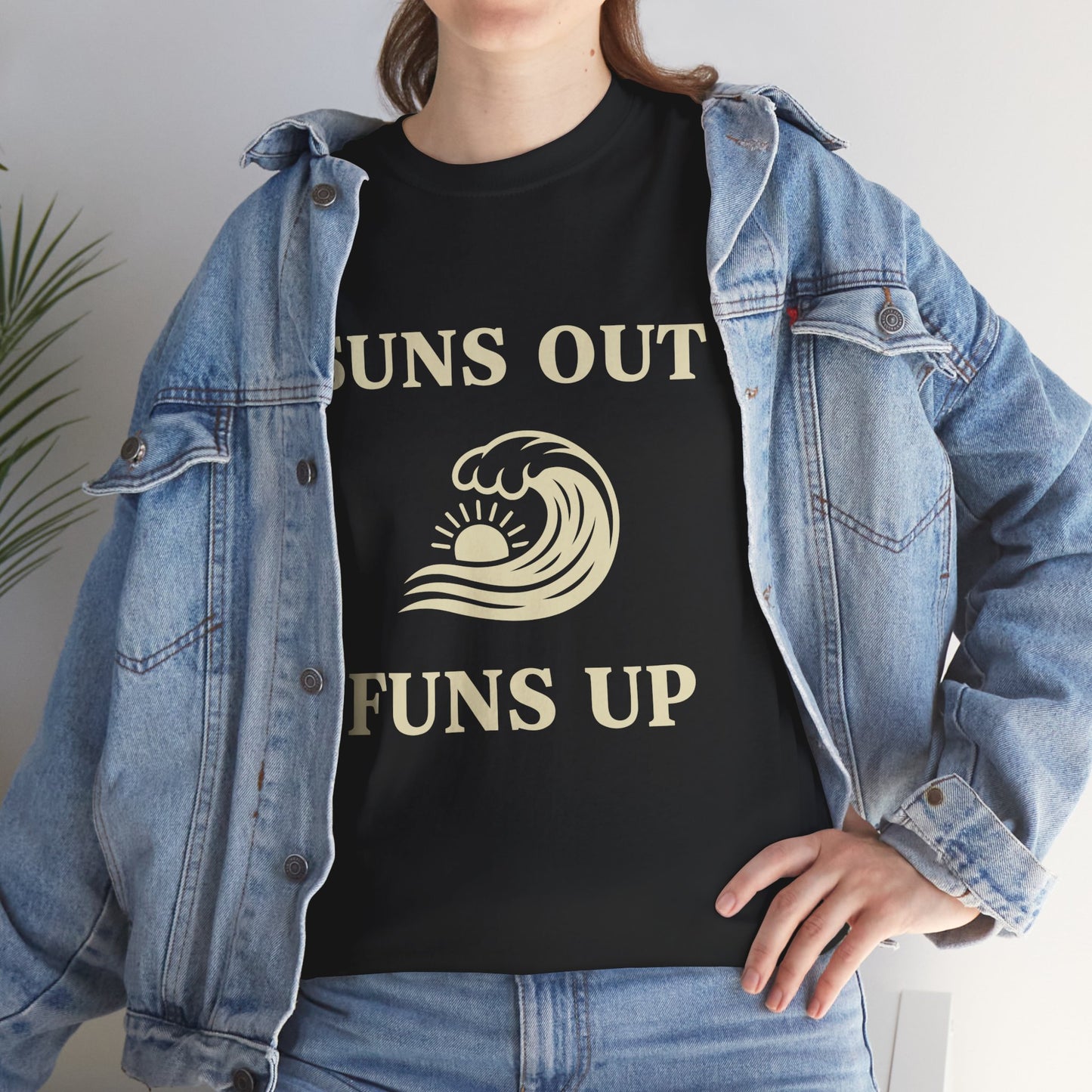 Suns Out Funs Up T-Shirt – Retro Summer Wave Surfing Gift | TEEZOCA 