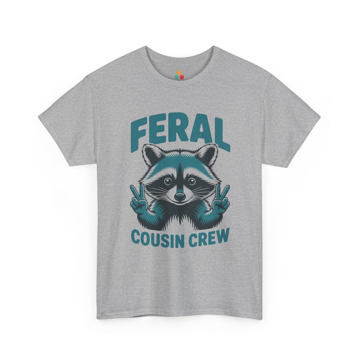 Feral Cousin Crew Raccoon Graphic T-Shirt – Funny Cousins & Family Matching Tee for Cousins | TEEZOCA 
