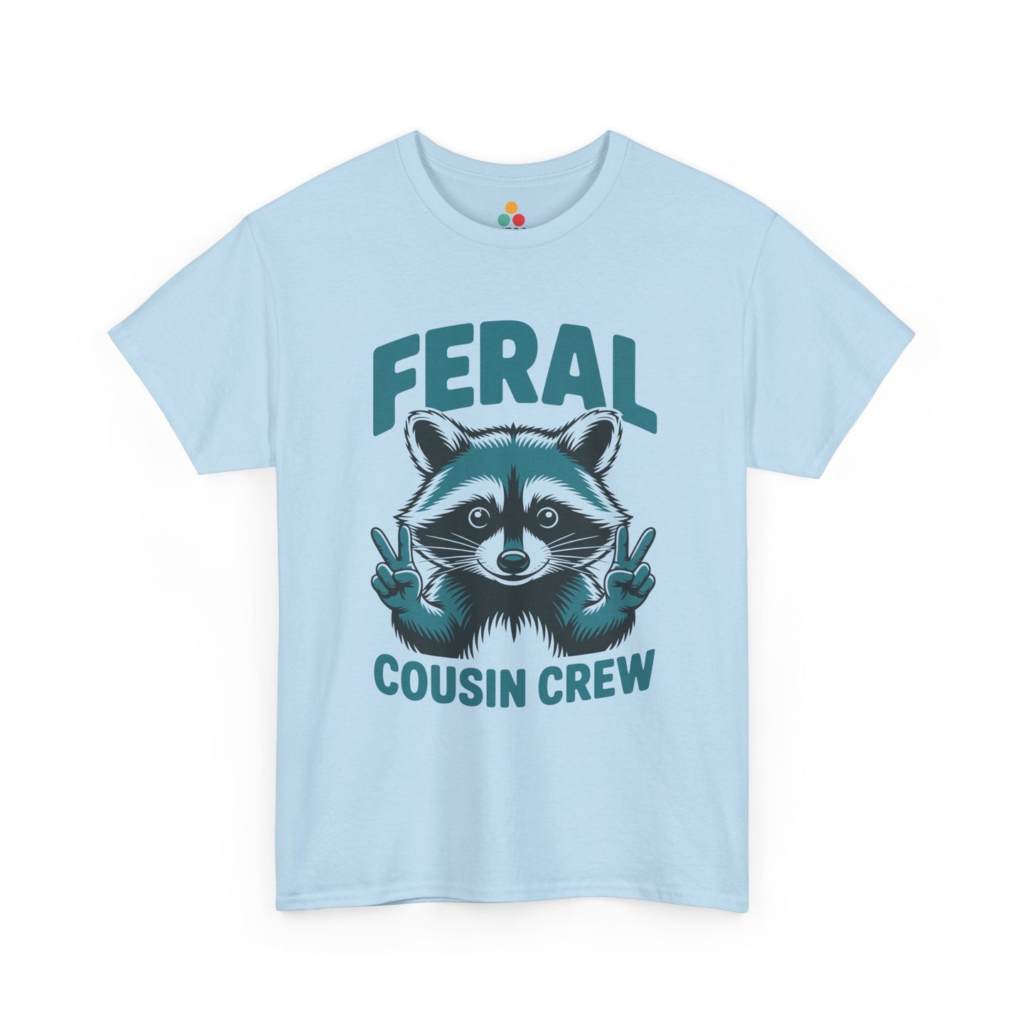 Feral Cousin Crew Raccoon Graphic T-Shirt – Funny Cousins & Family Matching Tee for Cousins | TEEZOCA 