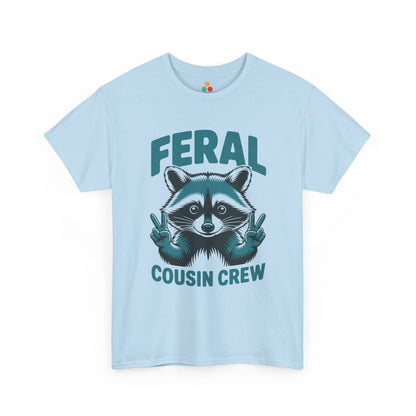Feral Cousin Crew Raccoon Graphic T-Shirt – Funny Cousins & Family Matching Tee for Cousins | TEEZOCA 