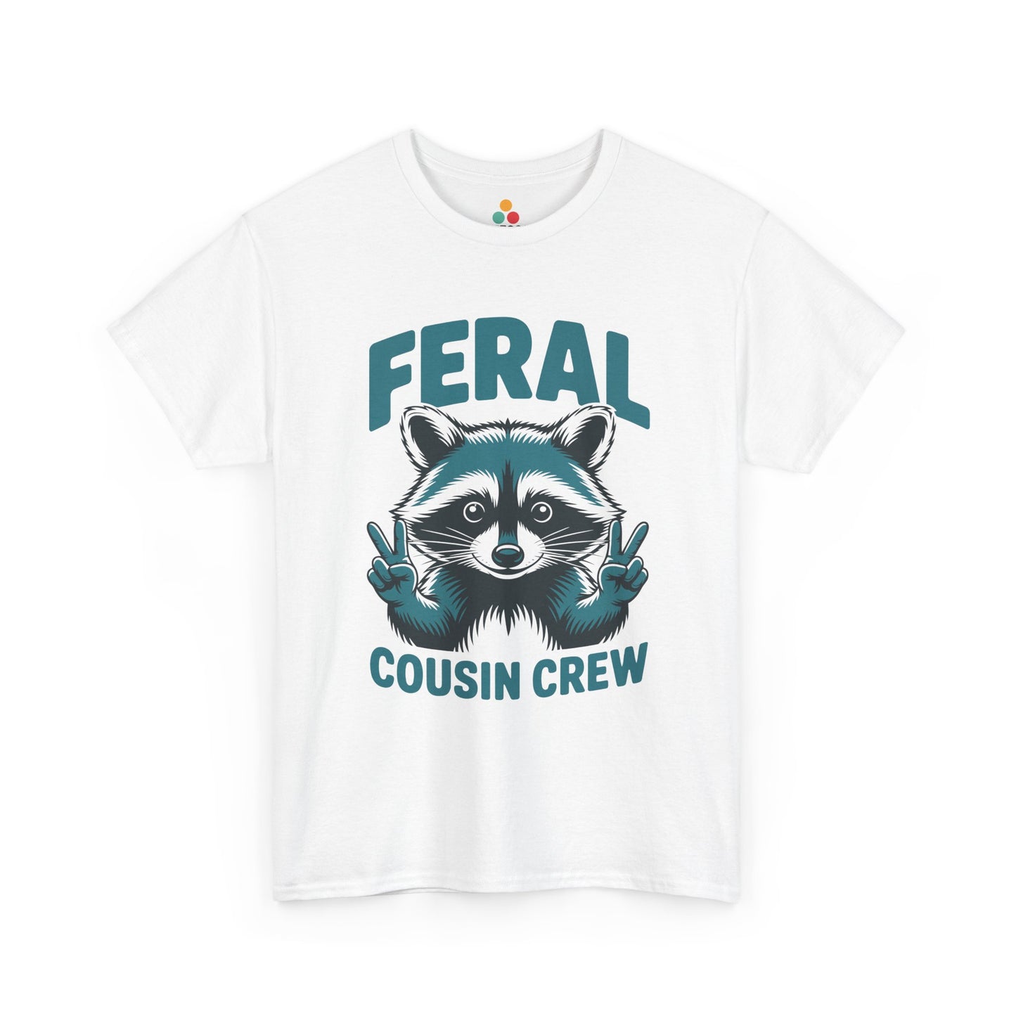 Feral Cousin Crew Raccoon Graphic T-Shirt – Funny Cousins & Family Matching Tee for Cousins | TEEZOCA 