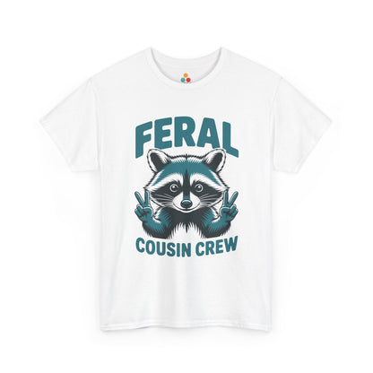 Feral Cousin Crew Raccoon Graphic T-Shirt – Funny Cousins & Family Matching Tee for Cousins | TEEZOCA 
