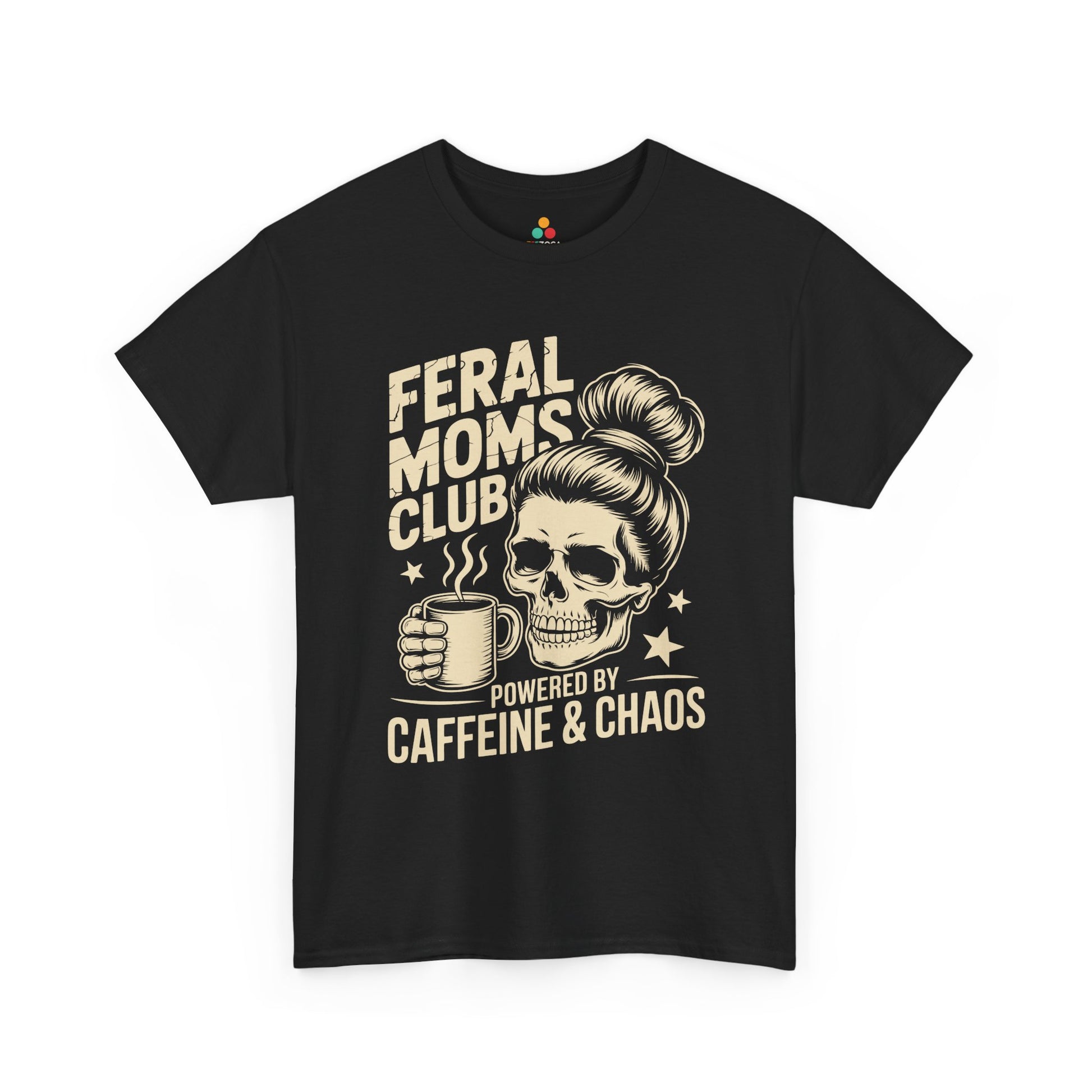 Feral Moms Club Women's T-shirt Funny Coffee Mom Mother's Day Gift | TEEZOCA 