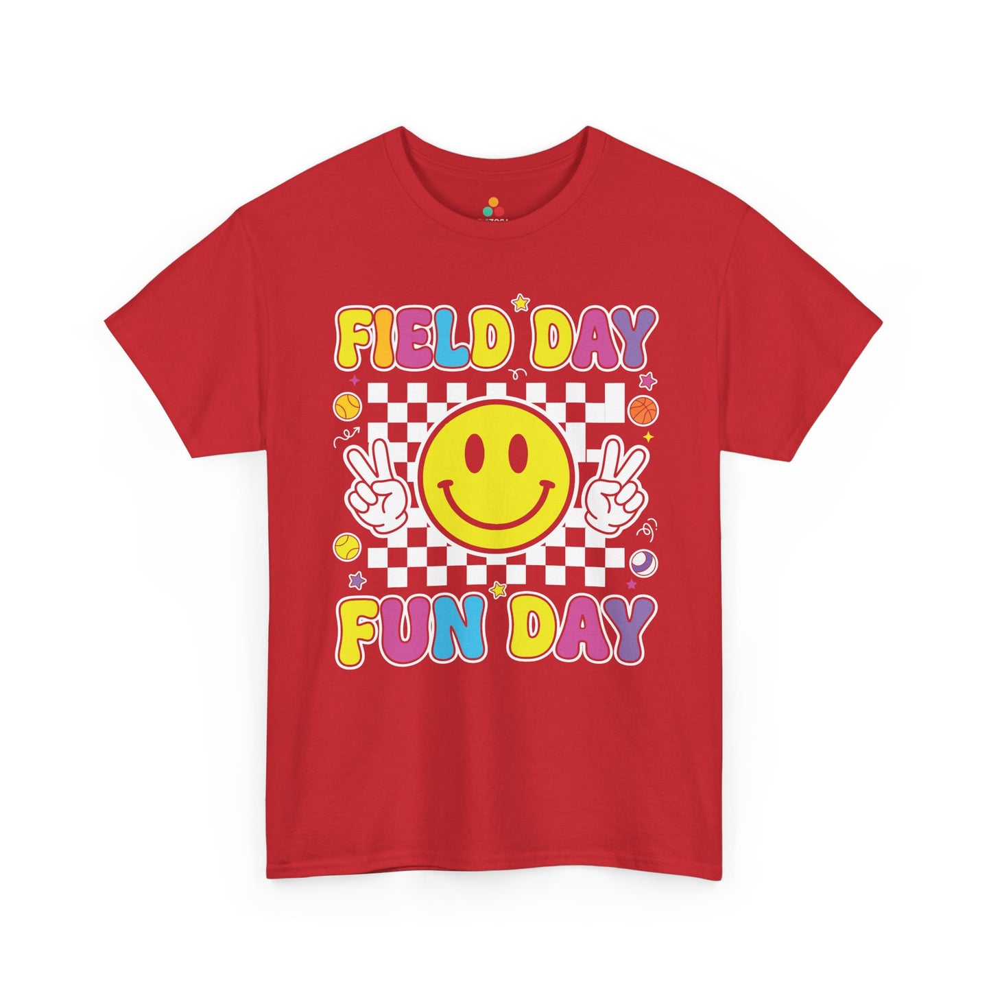 Field Day Shirts Fun Day Cute Retro Graphic T-shirt for Teachers | TEEZOCA 