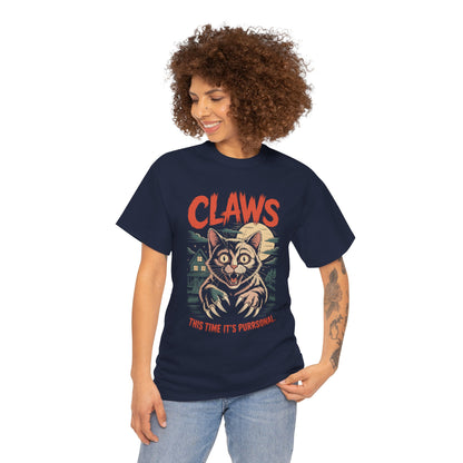 Claws This Time It’s Purrsonal Unisex T-shirt – Fierce Cat Graphic Tee | TEEZOCA 