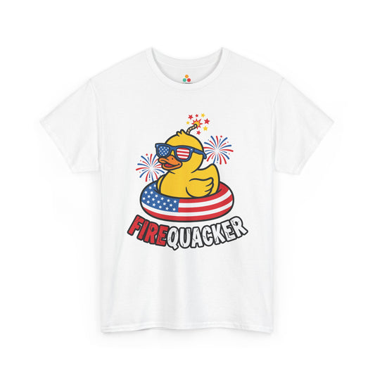Firequacker Shirt Funny Rubber Duck 4th of July T-shirt Gift | TEEZOCA 