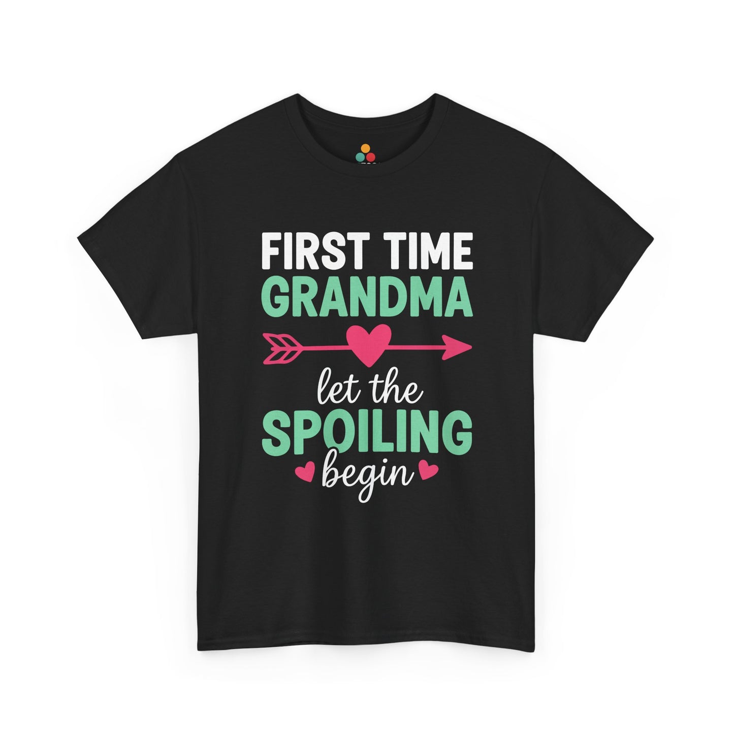 First Time Grandma Let The Spoiling Begin Black T-Shirt – New Nana Gift | TEEZOCA 