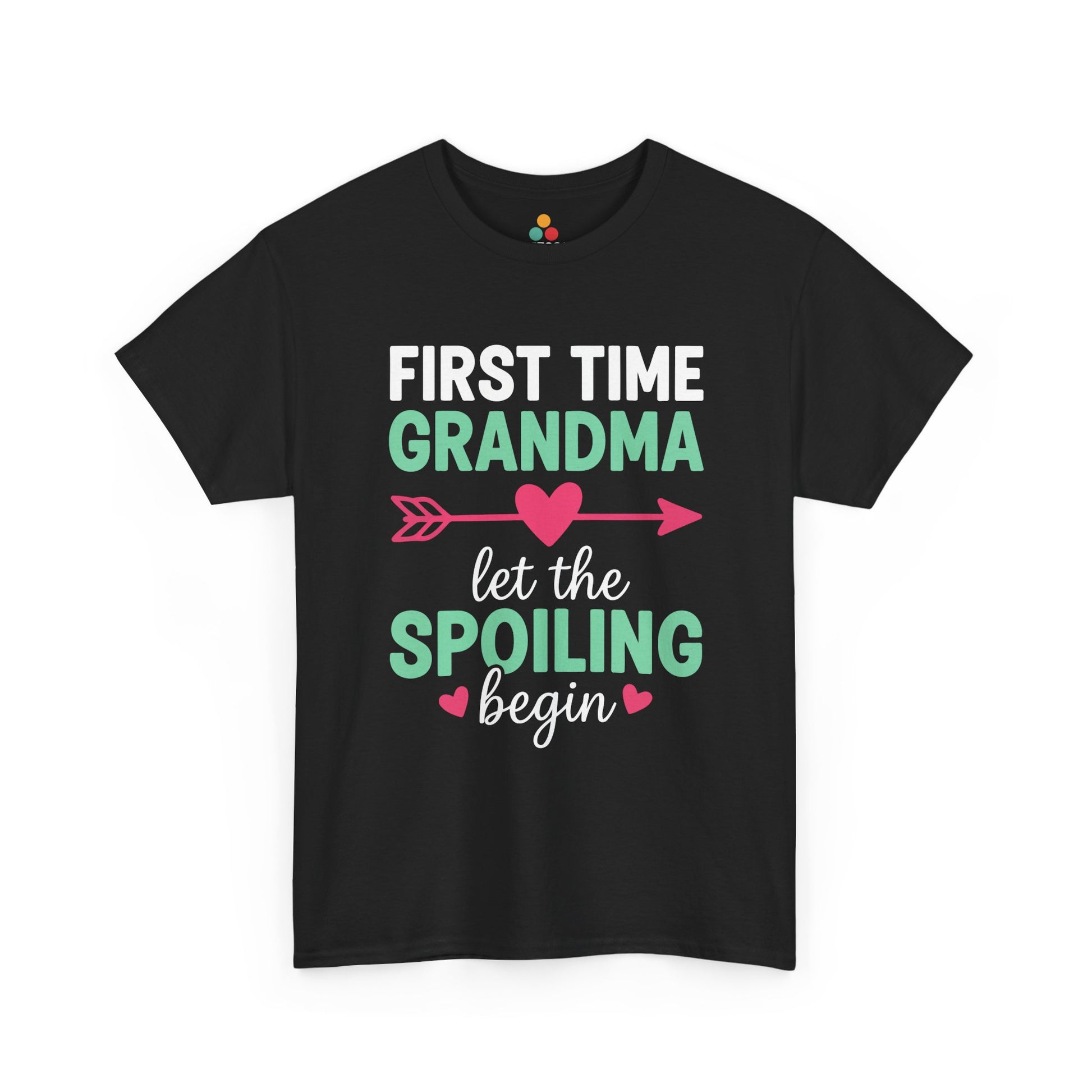 First Time Grandma Let The Spoiling Begin Black T-Shirt – New Nana Gift | TEEZOCA 