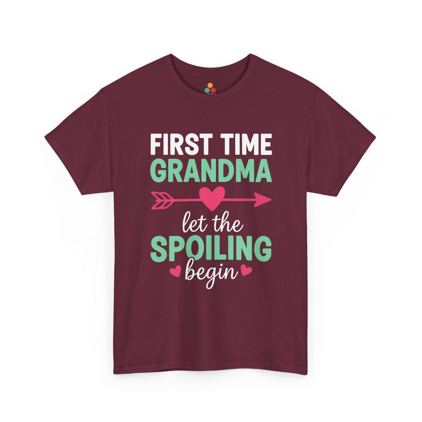 First Time Grandma Let The Spoiling Begin Maroon T-Shirt – New Nana Gift | TEEZOCA 