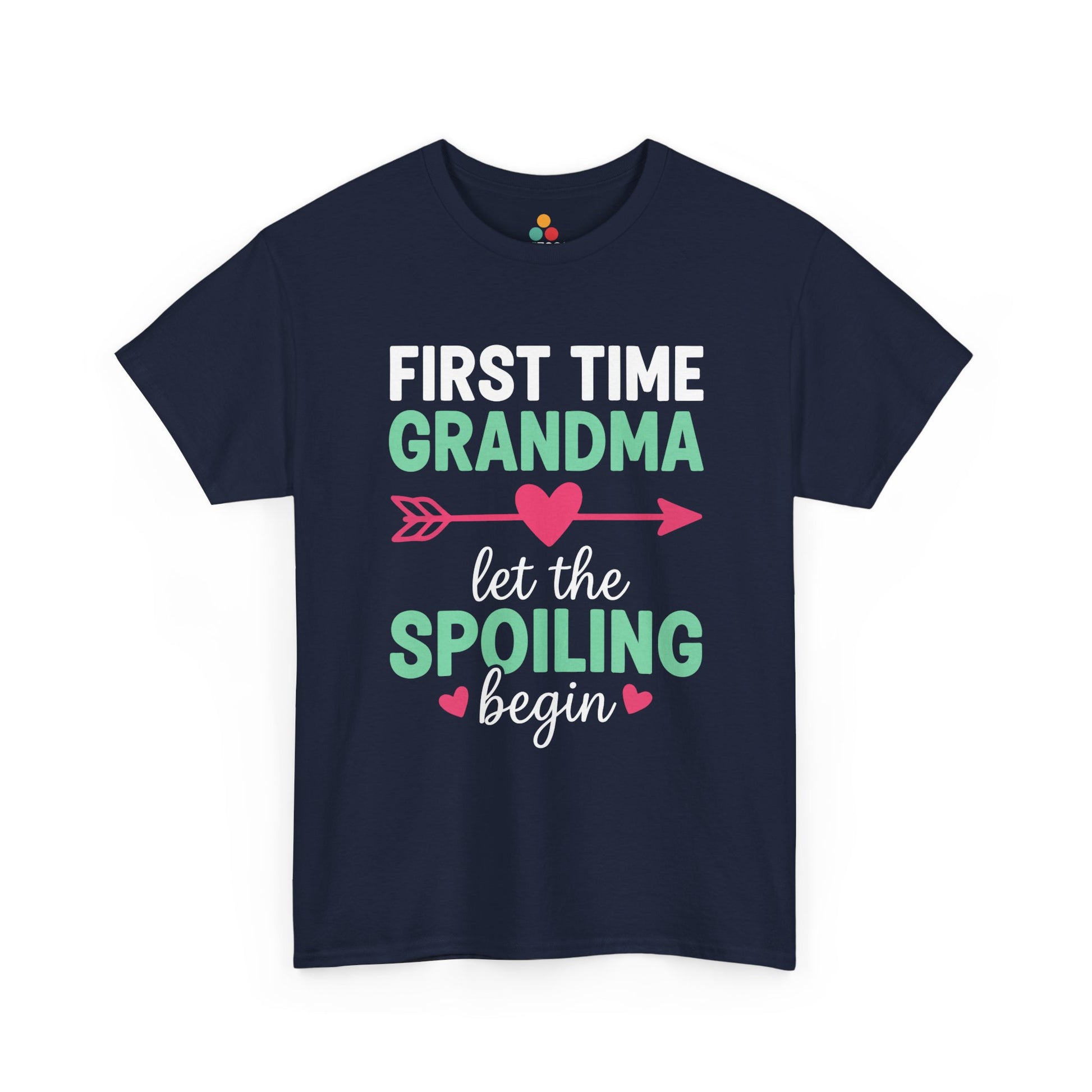 First Time Grandma Let The Spoiling Begin Navy Blue T-Shirt – New Nana Gift | TEEZOCA 
