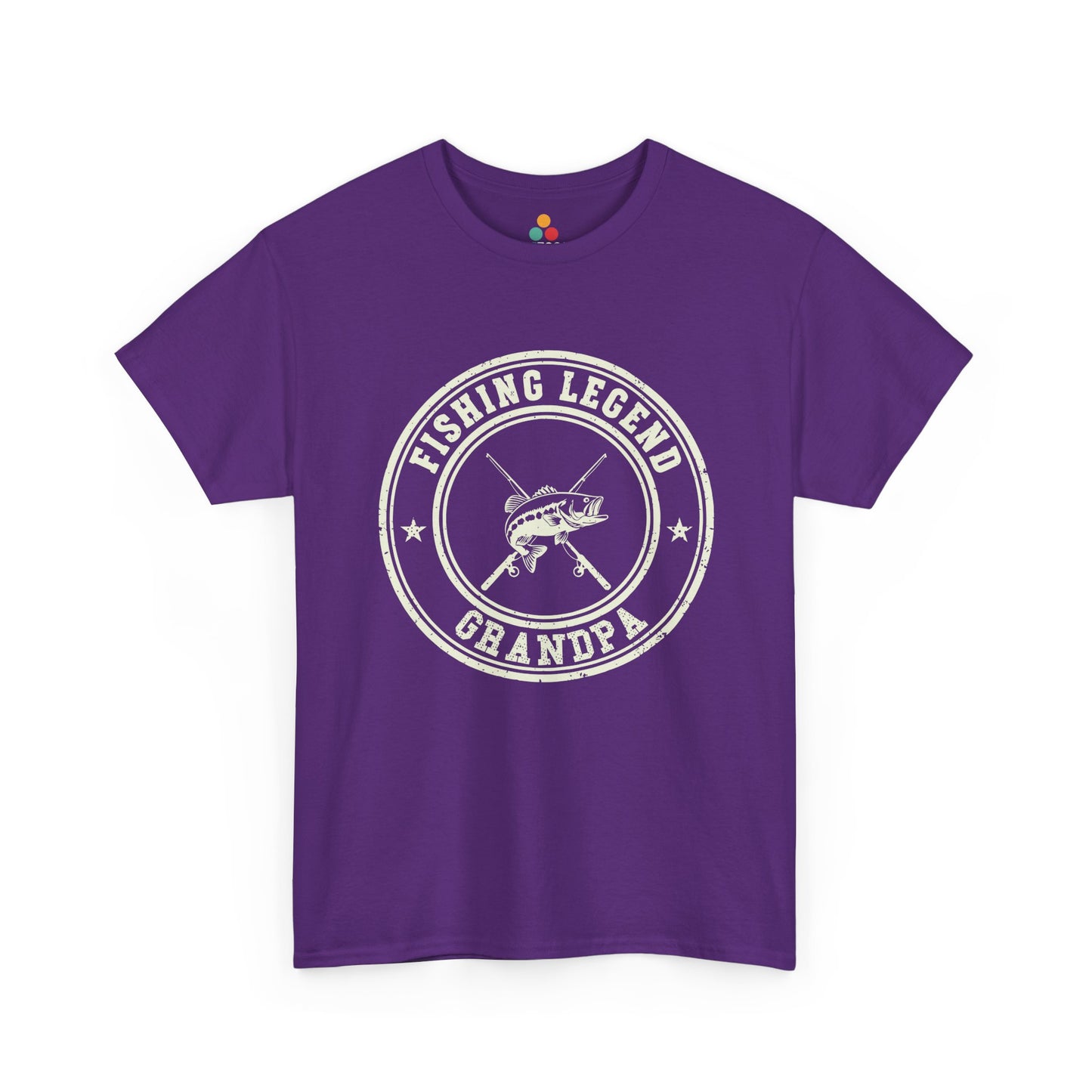 Fishing Legend Grandpa Purple T-Shirt – Vintage Angler Gift | TEEZOCA 