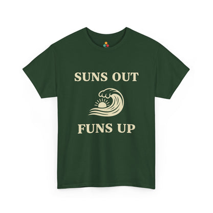 Suns Out Funs Up T-Shirt – Retro Summer Wave Surfing Gift | TEEZOCA 