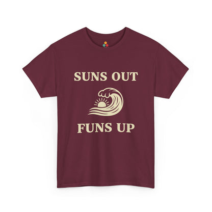 Suns Out Funs Up T-Shirt – Retro Summer Wave Surfing Gift | TEEZOCA 