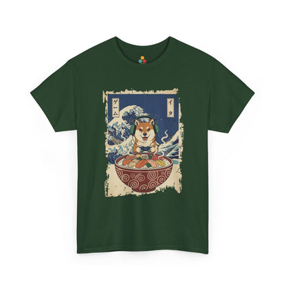 Gamer Shiba Inu Sushi Wave T-Shirt – Japanese Aesthetic Gaming | TEEZOCA 