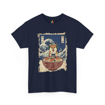 Gamer Shiba Inu Sushi Wave T-Shirt – Japanese Aesthetic Gaming | TEEZOCA 