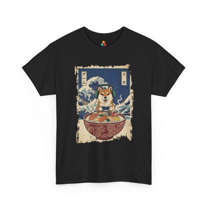 Gamer Shiba Inu Sushi Wave T-Shirt – Japanese Aesthetic Gaming | TEEZOCA 