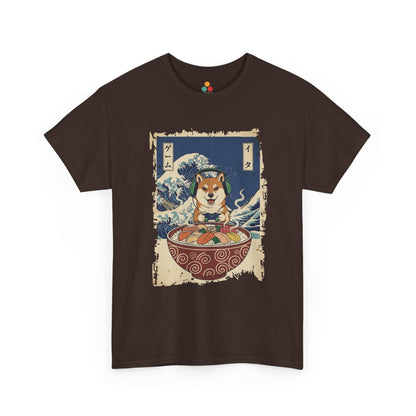 Gamer Shiba Inu Sushi Wave T-Shirt – Japanese Aesthetic Gaming | TEEZOCA 