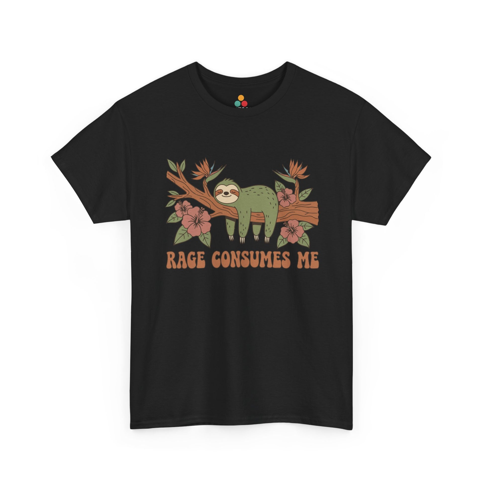 Rage Consumes Me T-Shirt – Retro Sloth Sarcastic Graphic Tee | TEEZOCA 