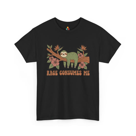 Rage Consumes Me T-Shirt – Retro Sloth Sarcastic Graphic Tee | TEEZOCA 