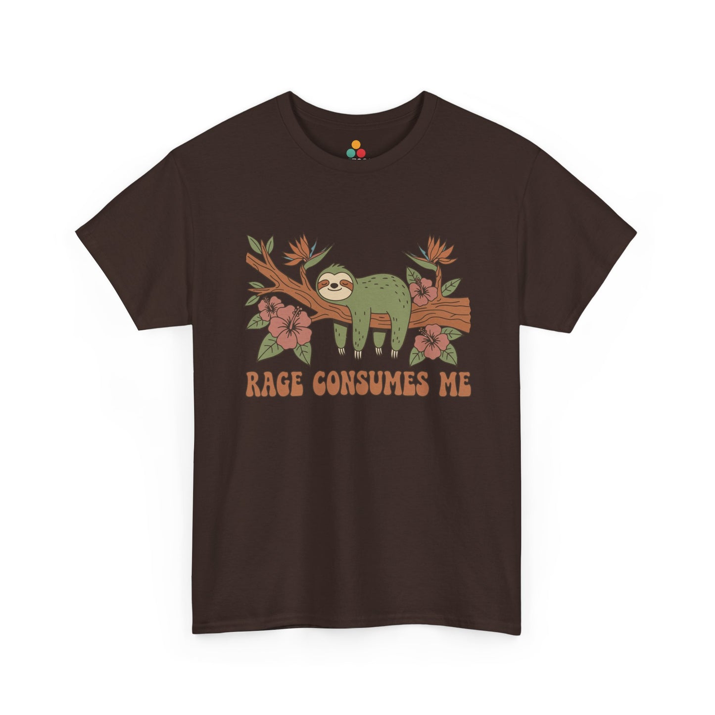 Rage Consumes Me T-Shirt – Retro Sloth Sarcastic Graphic Tee | TEEZOCA 