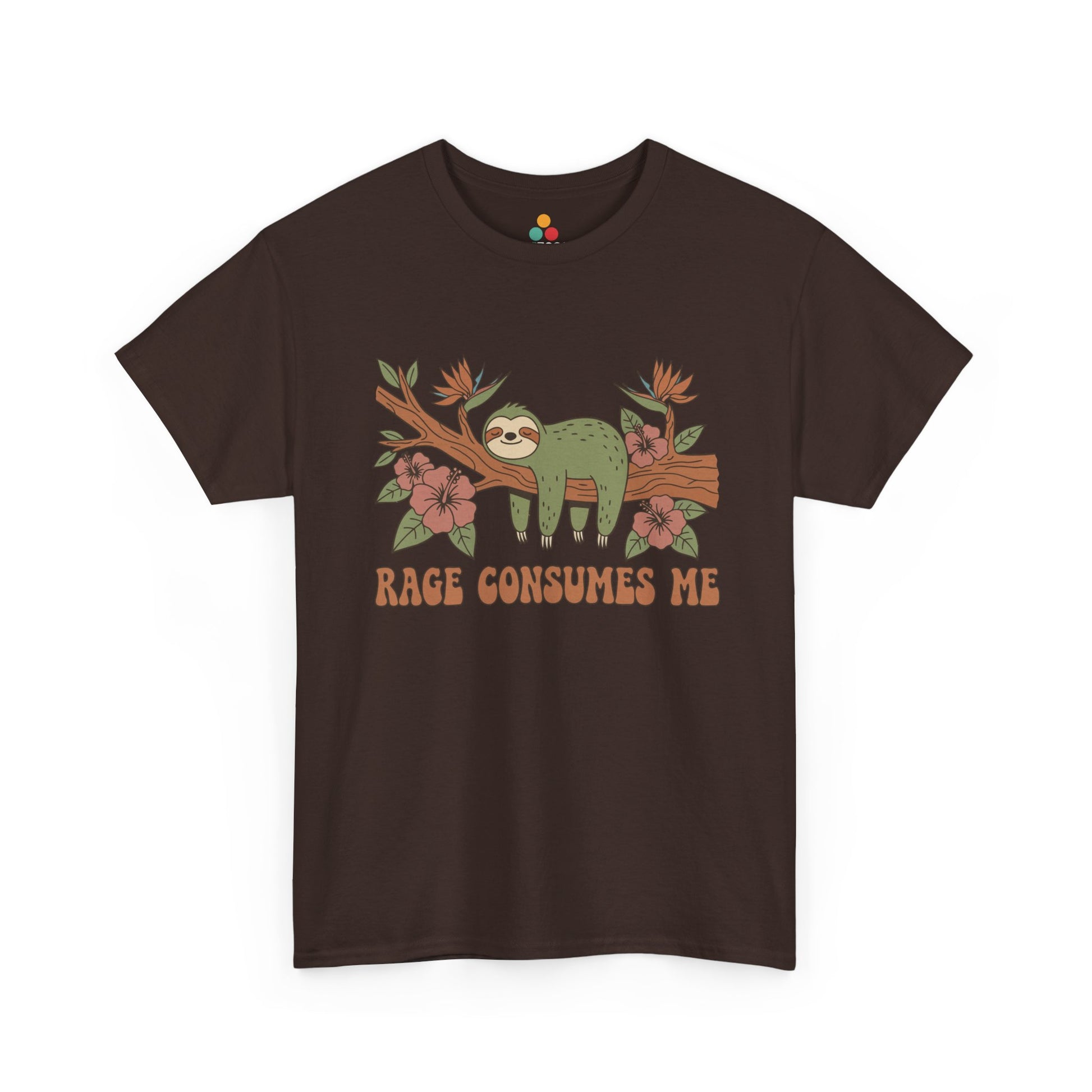 Rage Consumes Me T-Shirt – Retro Sloth Sarcastic Graphic Tee | TEEZOCA 