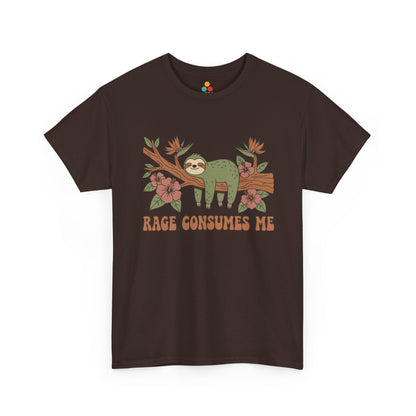 Rage Consumes Me T-Shirt – Retro Sloth Sarcastic Graphic Tee | TEEZOCA 
