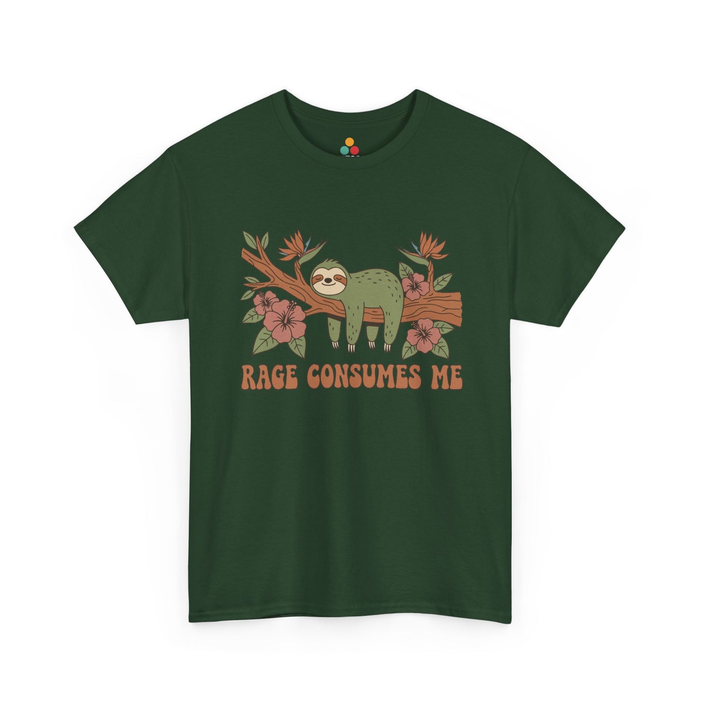 Rage Consumes Me T-Shirt – Retro Sloth Sarcastic Graphic Tee | TEEZOCA 